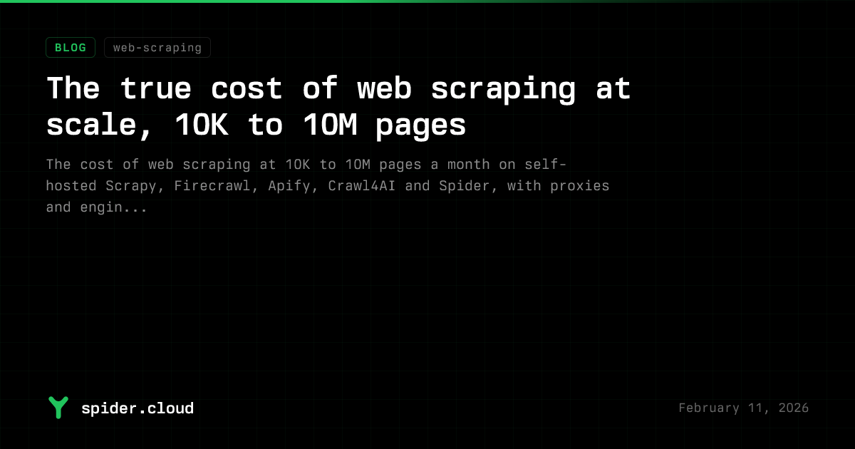 Spider Blog - The True Cost of Web Scraping at Scale